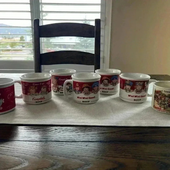 Vintage Campbells Soup 'Time For Campbell's Soup' Mugs M’m! M’m! Good! Lot of 7 - Picture 2 of 16